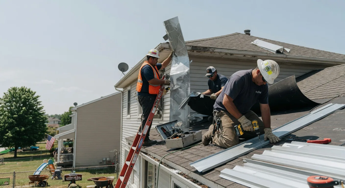 Storm Damage Metal Roof Repair in Hollis, OK